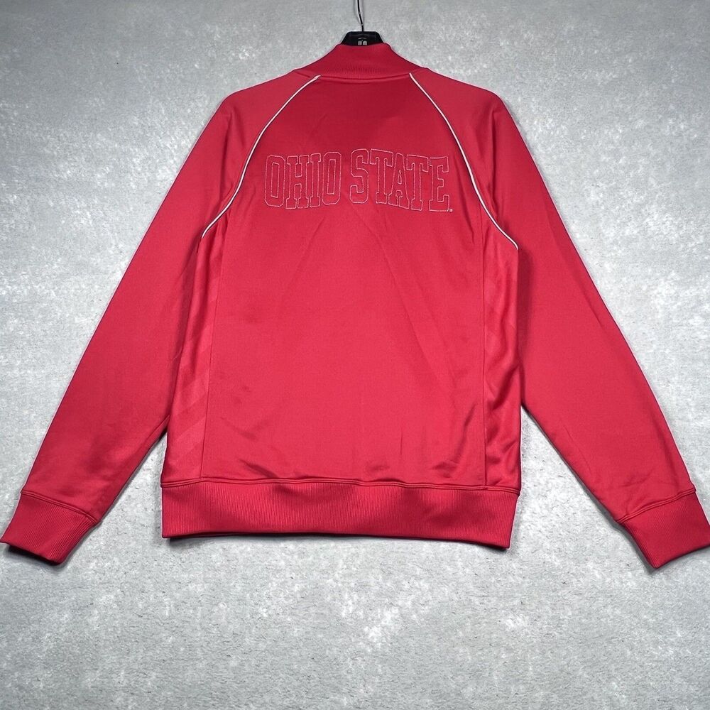 Vintage Nike Team Sweatshirt Men’s Medium Red Ohio State Buckeye Full Zip Swoosh - Picture 8 of 16